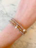 Lavender, Pearl & Gold Crystal Bracelet Set