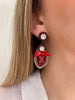 Red & Silver Kelly Earrings