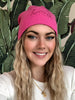 Beanie with Crystal Star- Pink