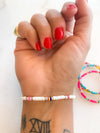 Mini White Rainbow Pearl Bracelet