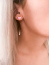 Pink Mini Enamel Heart Stud Earrings