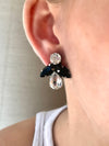 Clear & Black Alessia Earrings