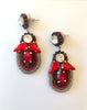 Red & Silver Kelly Earrings
