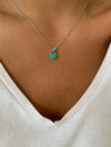 Turquoise Mini Enamel Heart Necklace