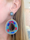 Blue & Pink Celina Earrings