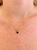 Black Mini Enamel Heart Necklace